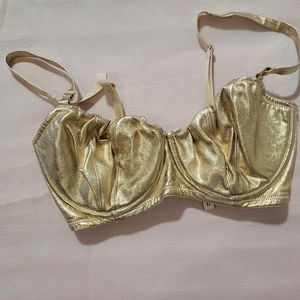 Victoria's Secret Metallic Gold Underwire Bra
